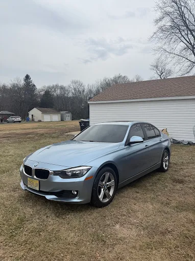 Light blue BMW 328i detail